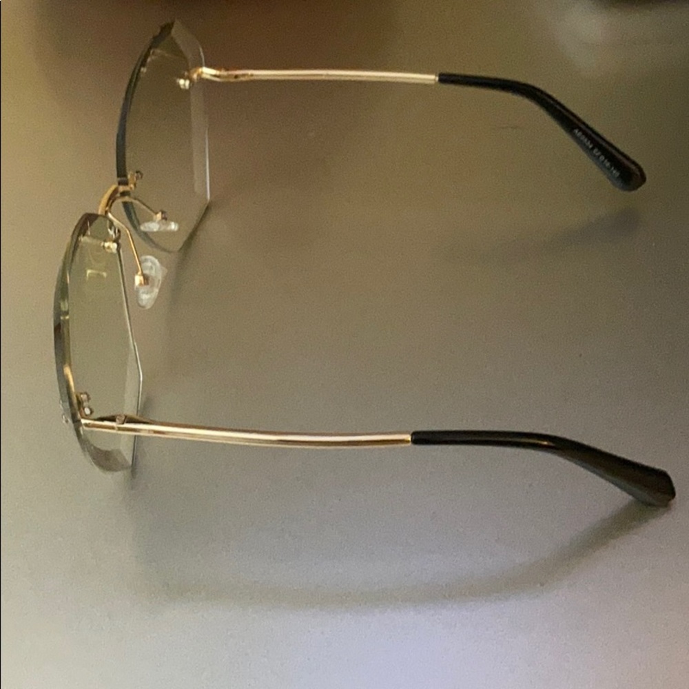 ROUND SUNGLASSES OVERSIZED RIMLESS - Picture 5 of 8